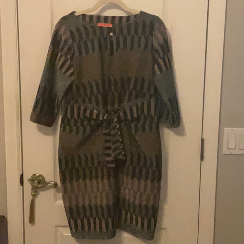 Vilagallo Metallic Dress